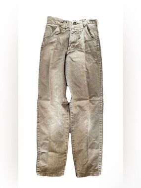 Vintage Rustler Denim Jeans Beige Tan Boys Kids 10 Slim